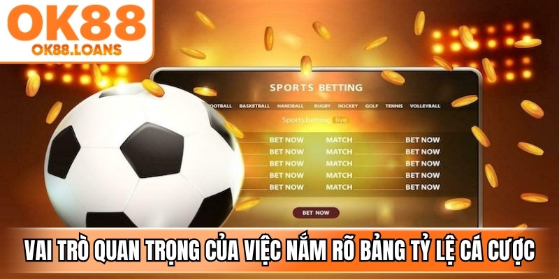 Vai trò quan trọng của việc nắm rõ bảng tỷ lệ cá cược