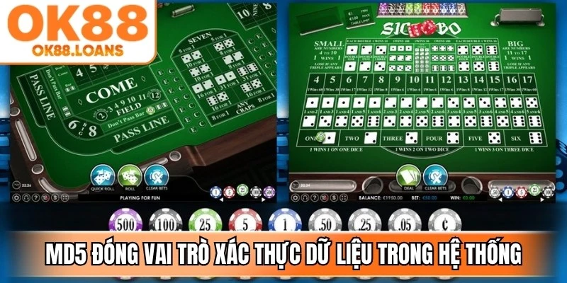 MD5 đóng vai trò xác thực dữ liệu trong hệ thống